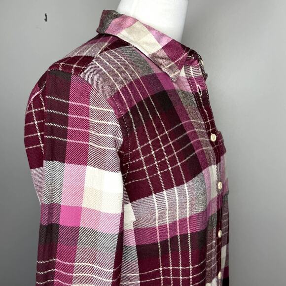 GH Bass Size S Button Up Shirt Flannel Plaid Top Fall Gorp Cabincore Outdoors - Picture 11 of 13
